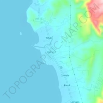 Quisao topographic map, elevation, terrain