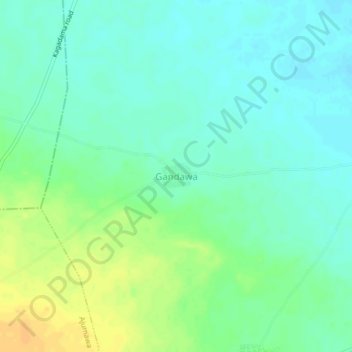 Gandawa topographic map, elevation, terrain