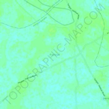Pathrail topographic map, elevation, terrain