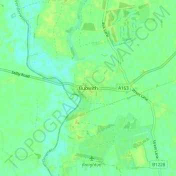 Bubwith topographic map, elevation, terrain