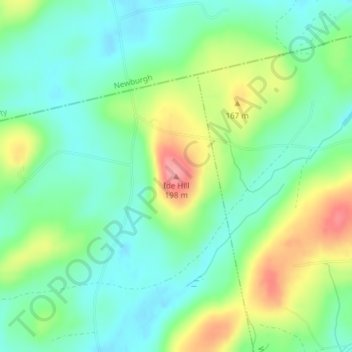 Ide Hill topographic map, elevation, terrain