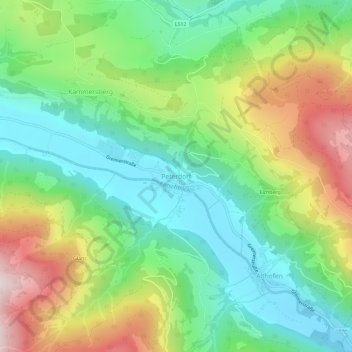 Peterdorf topographic map, elevation, terrain