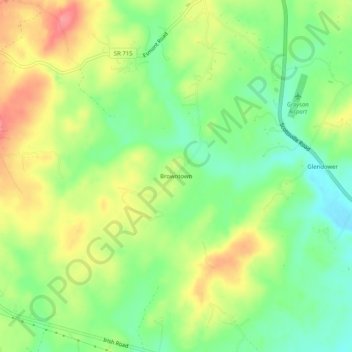 Browntown topographic map, elevation, terrain