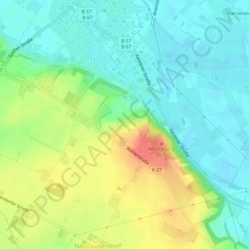 In der Lecht topographic map, elevation, terrain