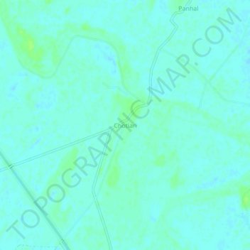 Chotiari topographic map, elevation, terrain
