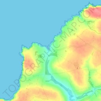 Saint Brides topographic map, elevation, terrain