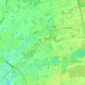 Hodonk topographic map, elevation, terrain