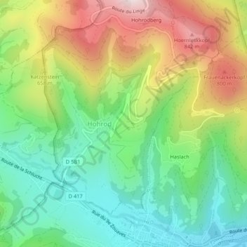 Wang topographic map, elevation, terrain