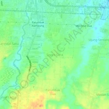 Sigara Gara topographic map, elevation, terrain