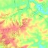Street topographic map, elevation, terrain