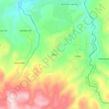 Upton topographic map, elevation, terrain