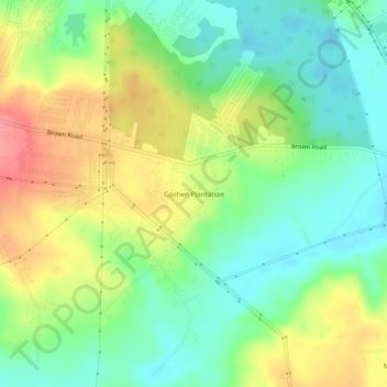 Goshen Plantation topographic map, elevation, terrain