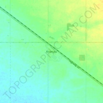 Kronau topographic map, elevation, terrain