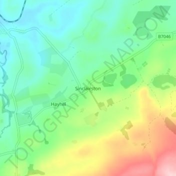 Sinclairston topographic map, elevation, terrain