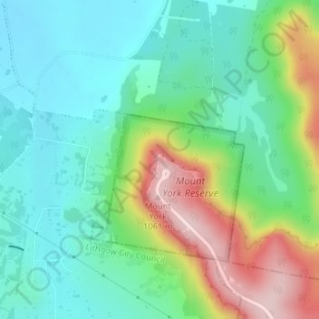 Mount York topographic map, elevation, terrain
