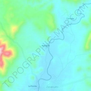 Barrabás topographic map, elevation, terrain