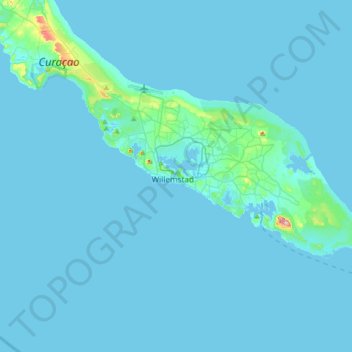 Willemstad topographic map, elevation, terrain