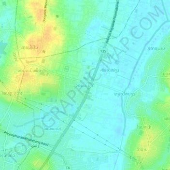 Chommanytai topographic map, elevation, terrain