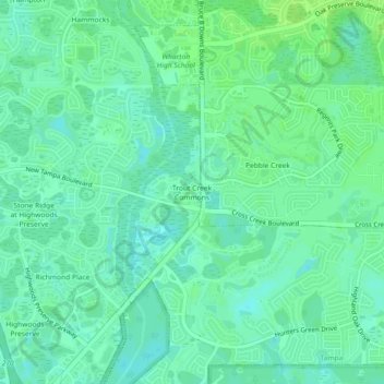 Trout Creek Commons topographic map, elevation, terrain