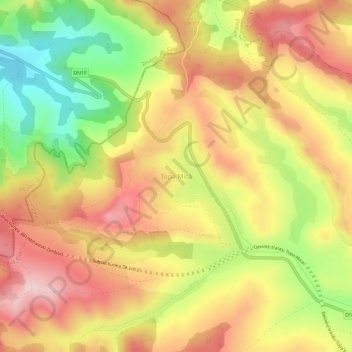 Topa Mică topographic map, elevation, terrain