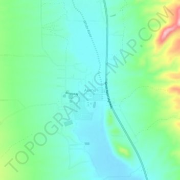 Alamo topographic map, elevation, terrain