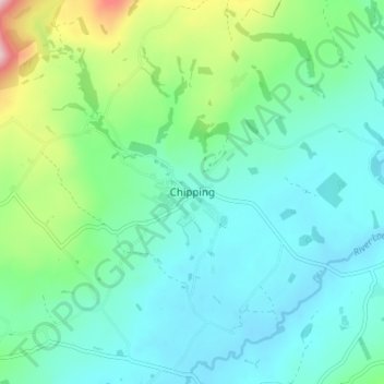 Chipping topographic map, elevation, terrain