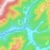 Green Sulphur Springs topographic map, elevation, terrain