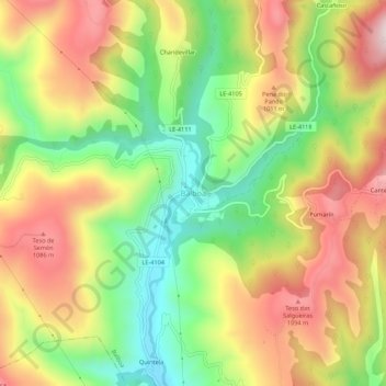 Balboa topographic map, elevation, terrain
