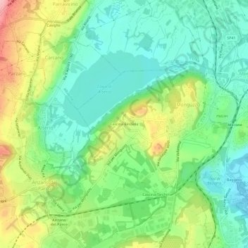 Cascina Bindella topographic map, elevation, terrain