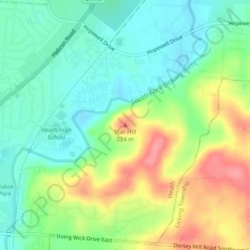 Star Hill topographic map, elevation, terrain