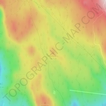 Radovanj topographic map, elevation, terrain