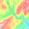 Hillside topographic map, elevation, terrain