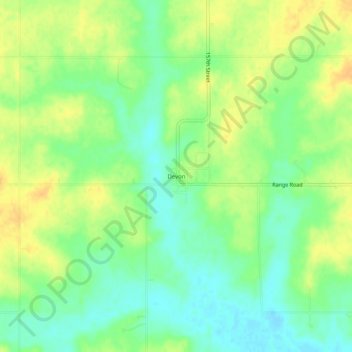 Devon topographic map, elevation, terrain