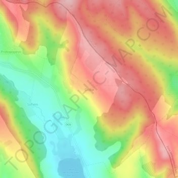 Cujba topographic map, elevation, terrain