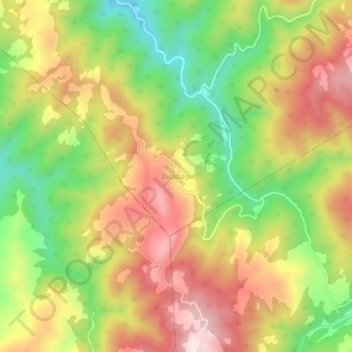 Ilıcabaşı topographic map, elevation, terrain