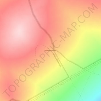 Rainbow Wells topographic map, elevation, terrain
