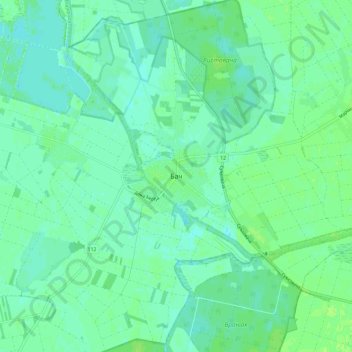 Bač topographic map, elevation, terrain