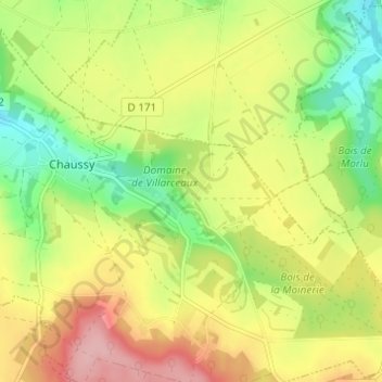 La Bergerie topographic map, elevation, terrain