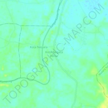 Kota Negara Timur topographic map, elevation, terrain