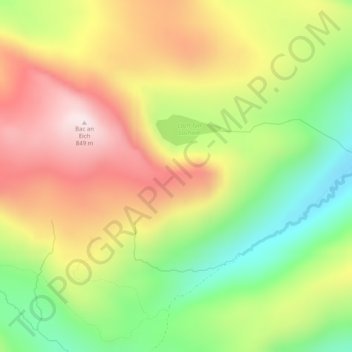 Sgurr Toll Lochain topographic map, elevation, terrain