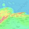 Carabobo topographic map, elevation, terrain