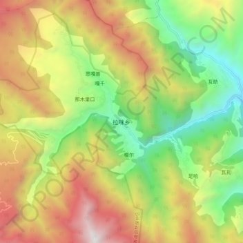 Lami topographic map, elevation, terrain