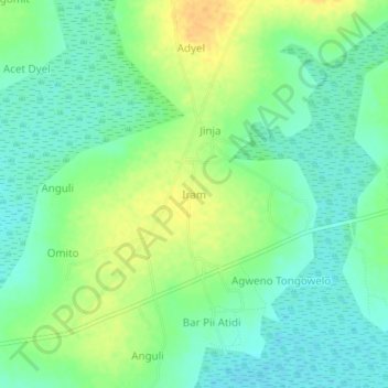 Iram topographic map, elevation, terrain