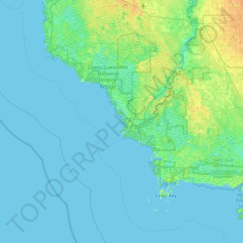 Palm Island topographic map, elevation, terrain