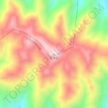 Laji Shan topographic map, elevation, terrain