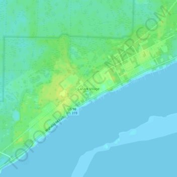 Lanark Village topographic map, elevation, terrain
