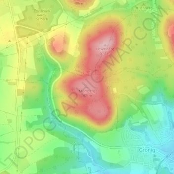 Momberg topographic map, elevation, terrain