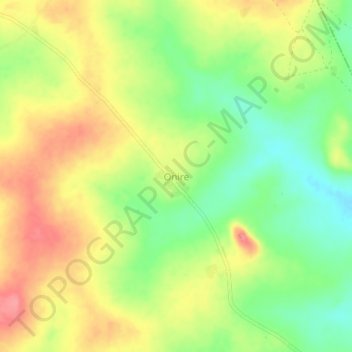 Onire topographic map, elevation, terrain