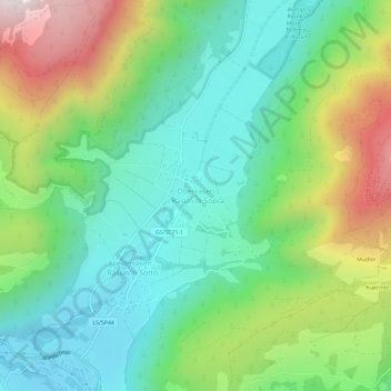 Oberrasen topographic map, elevation, terrain