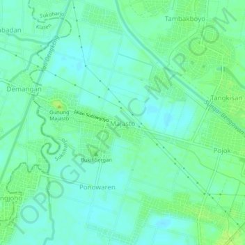 Majasto topographic map, elevation, terrain